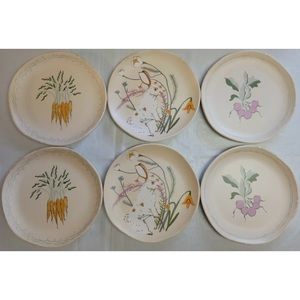 6x Threshold Salad Plates 9” Melamine Easter Farmhouse Bunny Radish Carrot